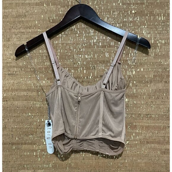 Corset Nude Crop Top Size Small Story On - Picture 2 of 7